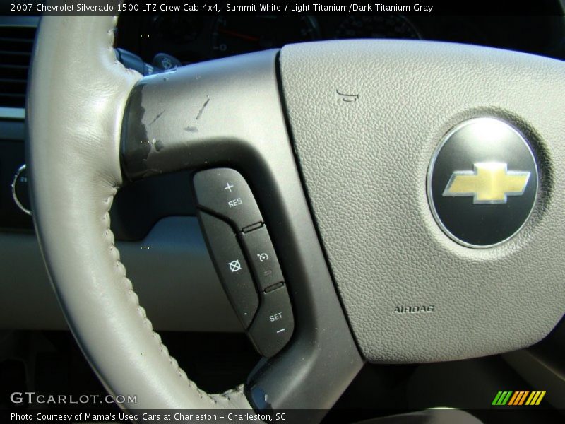 Summit White / Light Titanium/Dark Titanium Gray 2007 Chevrolet Silverado 1500 LTZ Crew Cab 4x4