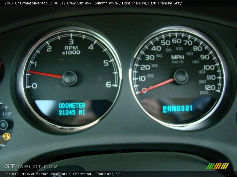 Summit White / Light Titanium/Dark Titanium Gray 2007 Chevrolet Silverado 1500 LTZ Crew Cab 4x4