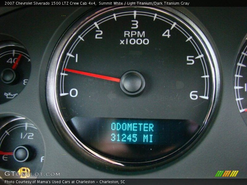 Summit White / Light Titanium/Dark Titanium Gray 2007 Chevrolet Silverado 1500 LTZ Crew Cab 4x4