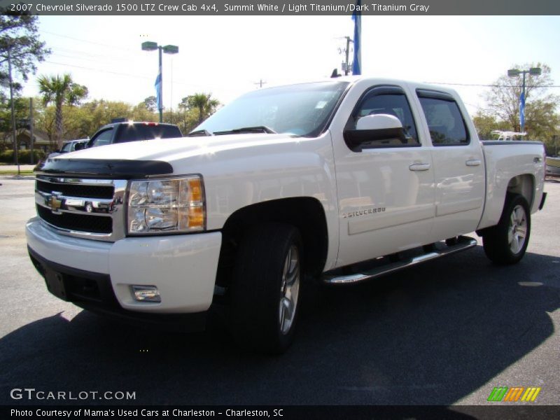 Summit White / Light Titanium/Dark Titanium Gray 2007 Chevrolet Silverado 1500 LTZ Crew Cab 4x4