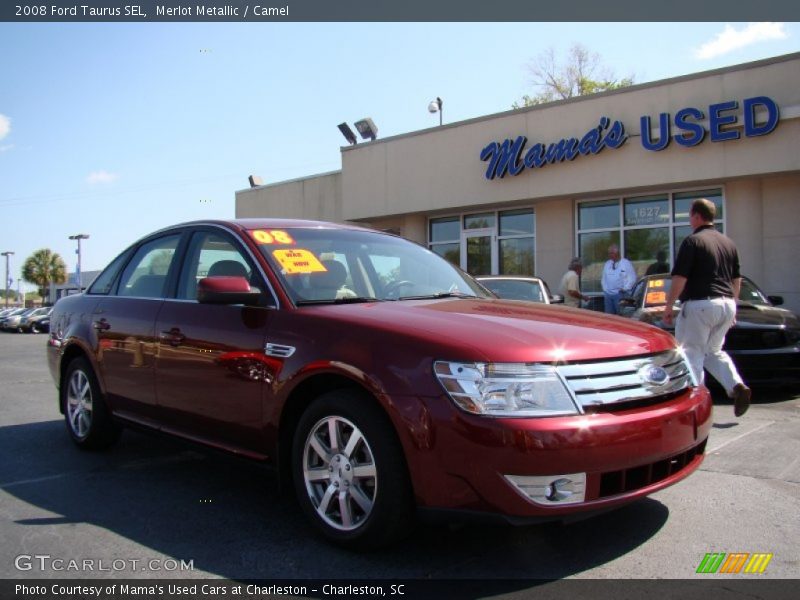 Merlot Metallic / Camel 2008 Ford Taurus SEL