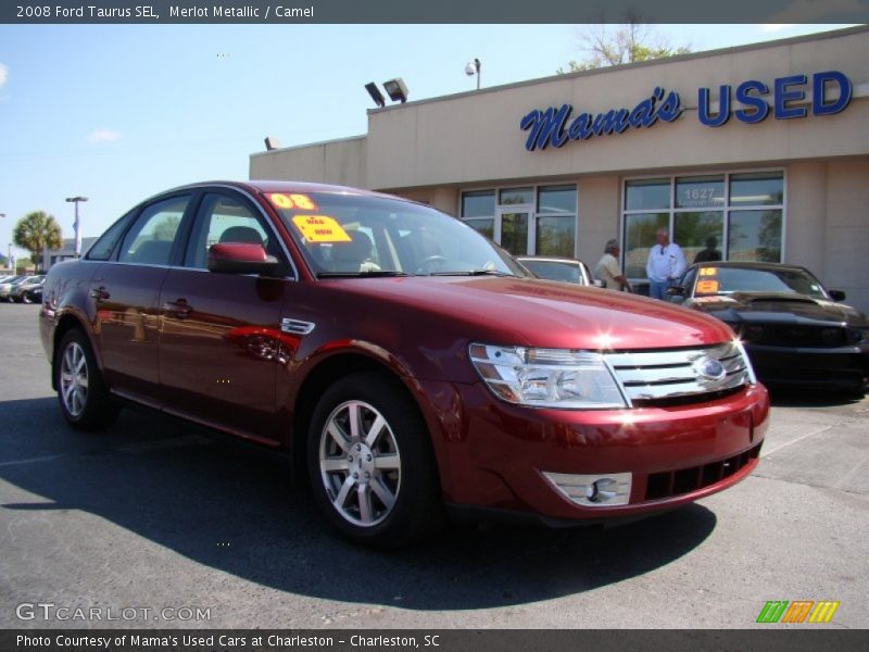 Merlot Metallic / Camel 2008 Ford Taurus SEL