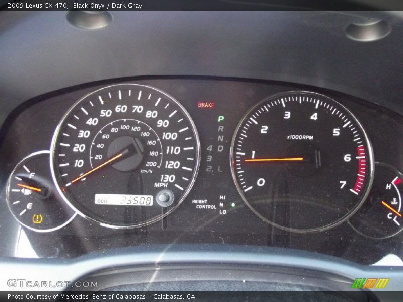 Black Onyx / Dark Gray 2009 Lexus GX 470