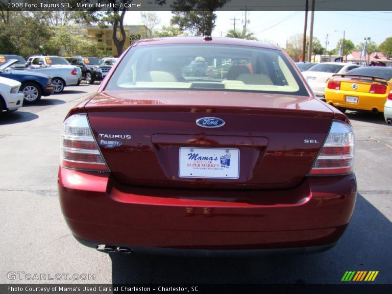 Merlot Metallic / Camel 2008 Ford Taurus SEL