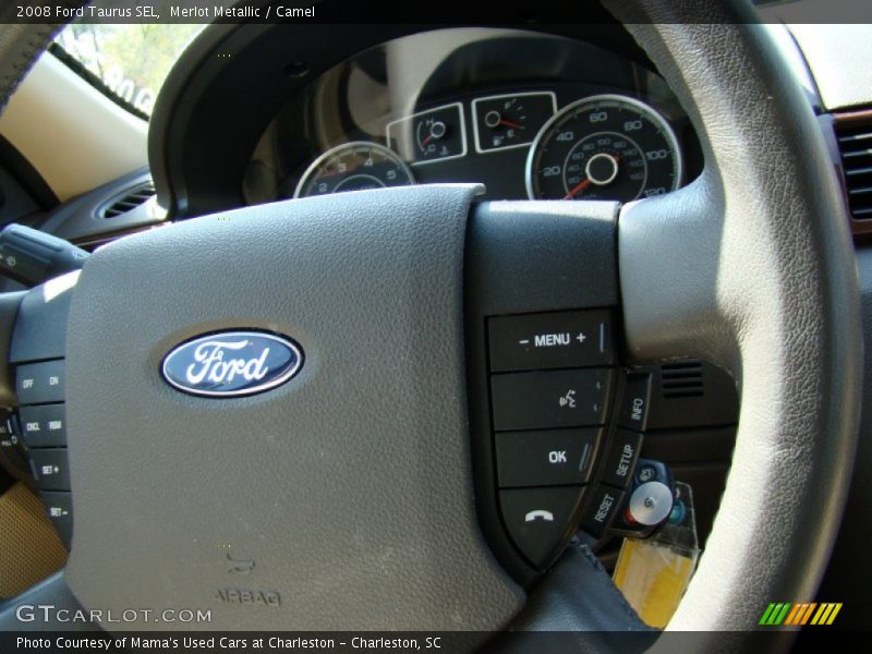 Merlot Metallic / Camel 2008 Ford Taurus SEL