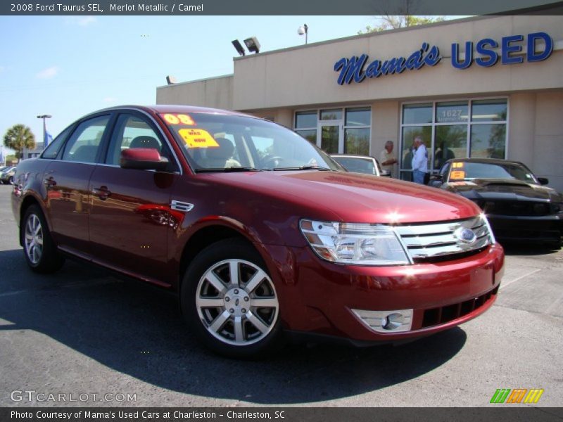 Merlot Metallic / Camel 2008 Ford Taurus SEL