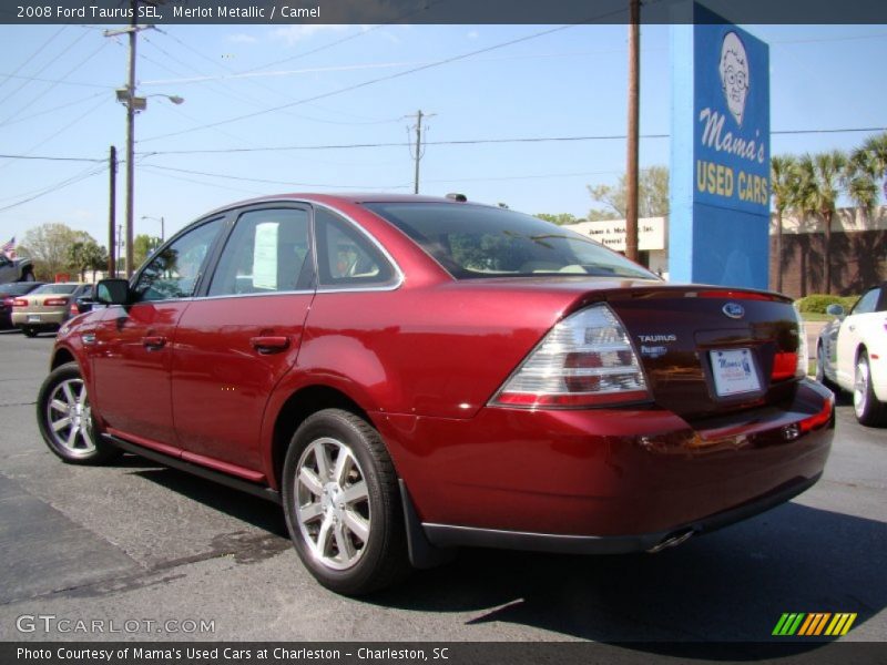 Merlot Metallic / Camel 2008 Ford Taurus SEL