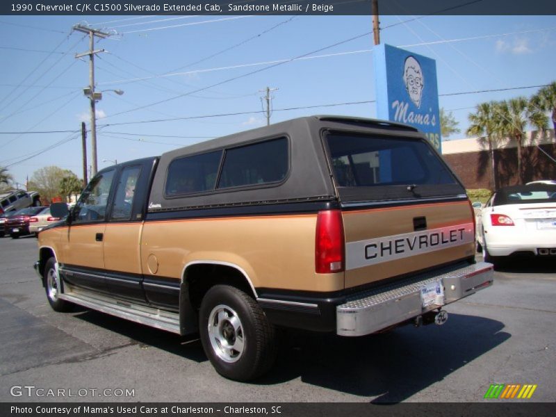 Sandstone Metallic / Beige 1990 Chevrolet C/K C1500 Silverado Extended Cab