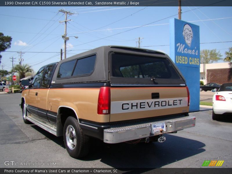 Sandstone Metallic / Beige 1990 Chevrolet C/K C1500 Silverado Extended Cab