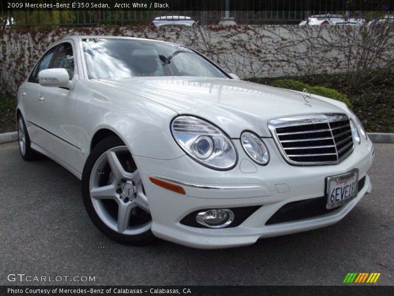 Arctic White / Black 2009 Mercedes-Benz E 350 Sedan