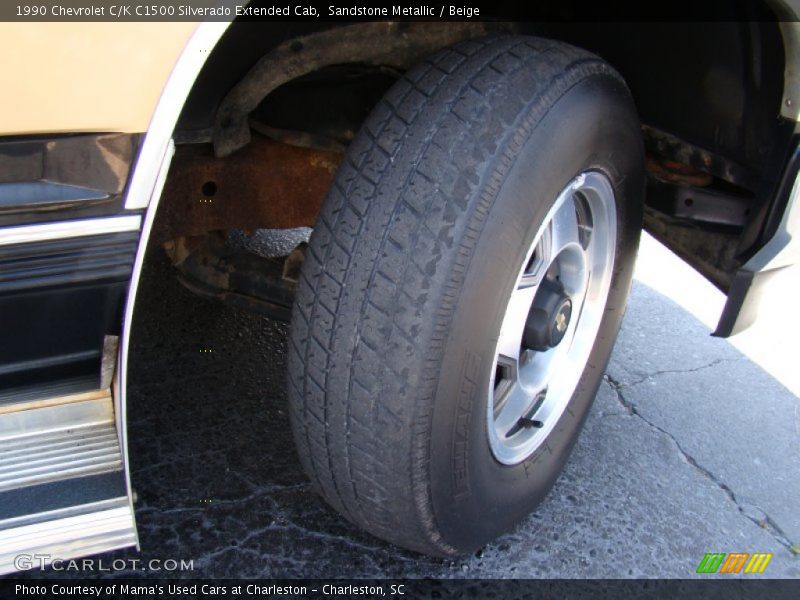 Sandstone Metallic / Beige 1990 Chevrolet C/K C1500 Silverado Extended Cab