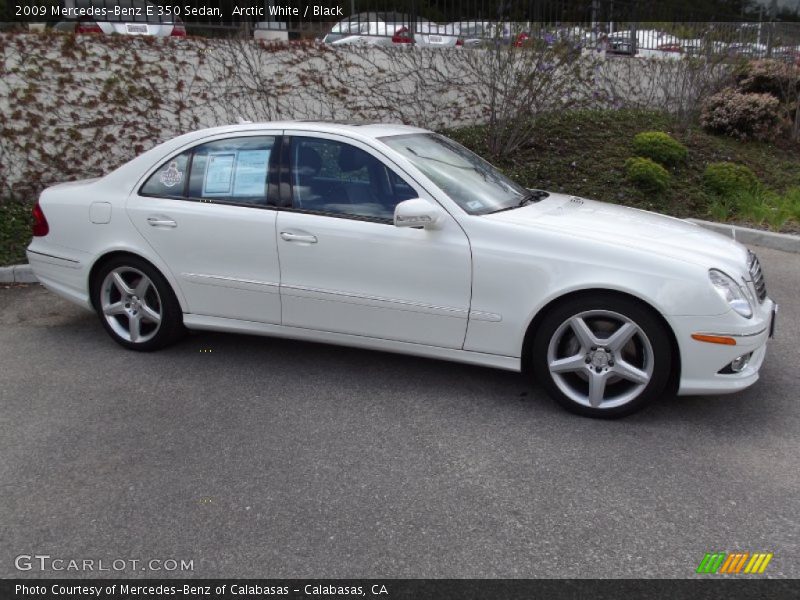 Arctic White / Black 2009 Mercedes-Benz E 350 Sedan