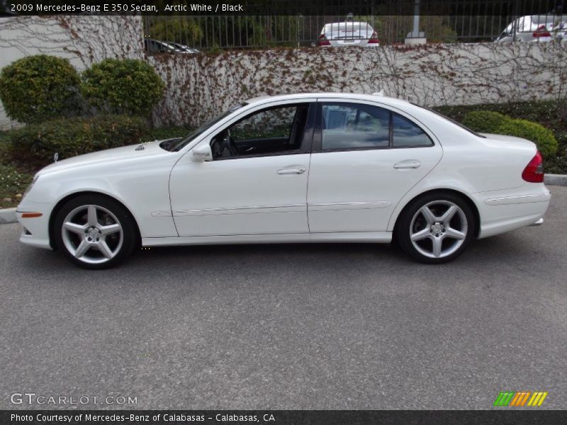 Arctic White / Black 2009 Mercedes-Benz E 350 Sedan
