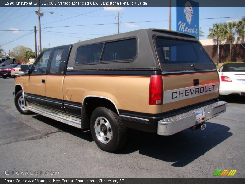 Sandstone Metallic / Beige 1990 Chevrolet C/K C1500 Silverado Extended Cab
