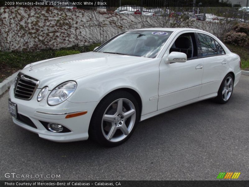 Arctic White / Black 2009 Mercedes-Benz E 350 Sedan
