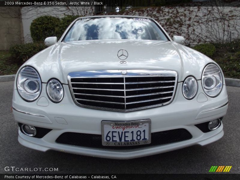 Arctic White / Black 2009 Mercedes-Benz E 350 Sedan