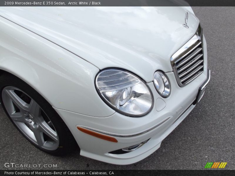 Arctic White / Black 2009 Mercedes-Benz E 350 Sedan