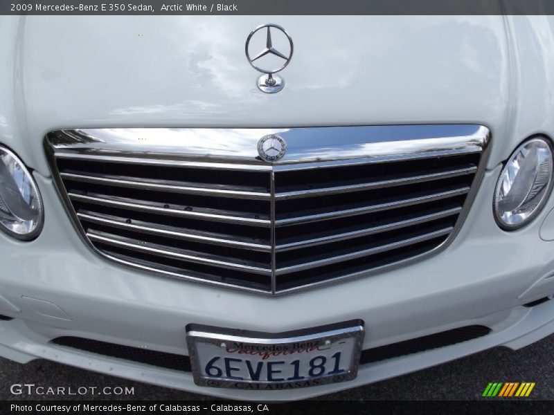 Arctic White / Black 2009 Mercedes-Benz E 350 Sedan