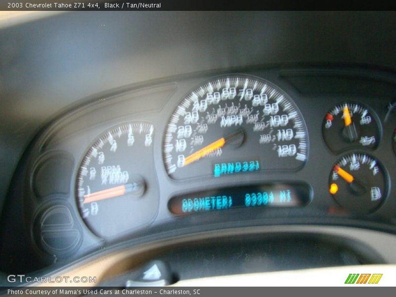 Black / Tan/Neutral 2003 Chevrolet Tahoe Z71 4x4