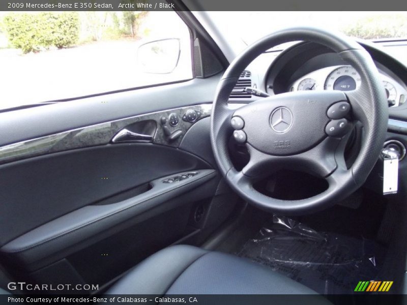 Arctic White / Black 2009 Mercedes-Benz E 350 Sedan