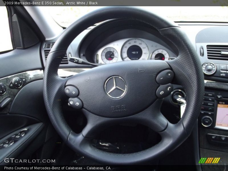 Arctic White / Black 2009 Mercedes-Benz E 350 Sedan