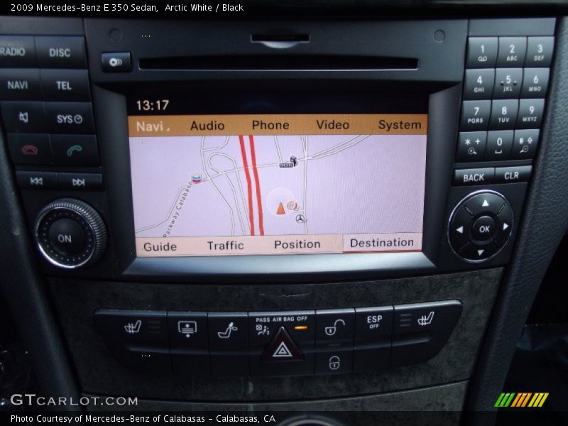 Arctic White / Black 2009 Mercedes-Benz E 350 Sedan