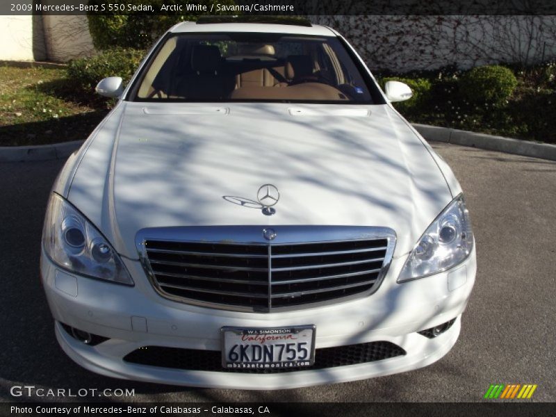 Arctic White / Savanna/Cashmere 2009 Mercedes-Benz S 550 Sedan