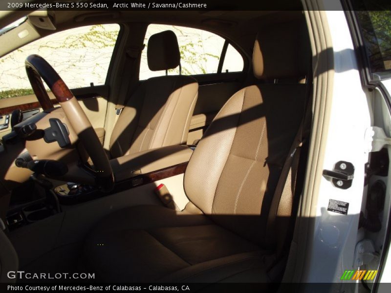 Arctic White / Savanna/Cashmere 2009 Mercedes-Benz S 550 Sedan