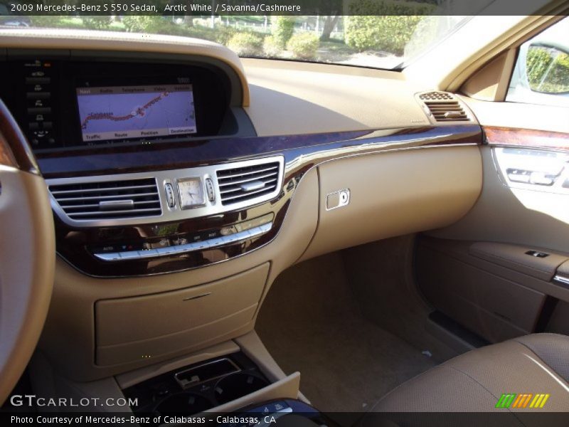 Arctic White / Savanna/Cashmere 2009 Mercedes-Benz S 550 Sedan