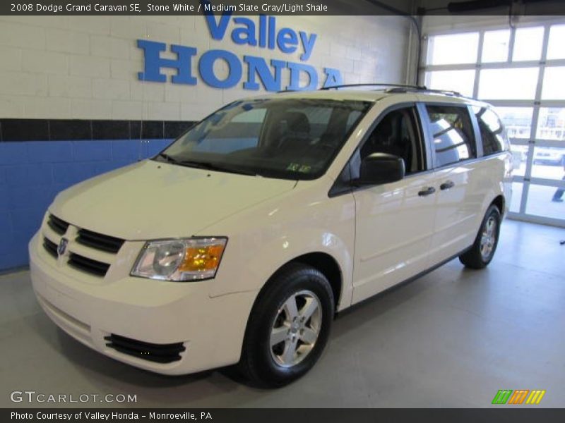 Stone White / Medium Slate Gray/Light Shale 2008 Dodge Grand Caravan SE