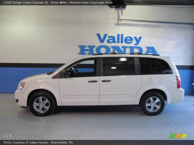 Stone White / Medium Slate Gray/Light Shale 2008 Dodge Grand Caravan SE