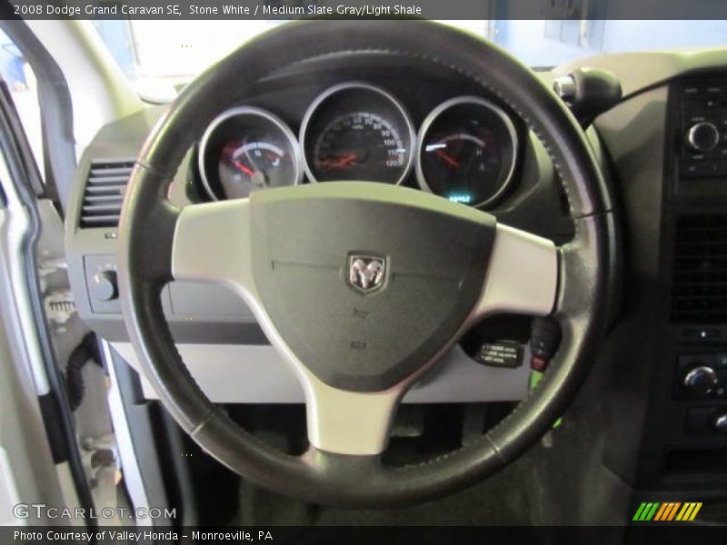 Stone White / Medium Slate Gray/Light Shale 2008 Dodge Grand Caravan SE