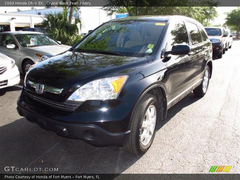 Crystal Black Pearl / Ivory 2009 Honda CR-V EX
