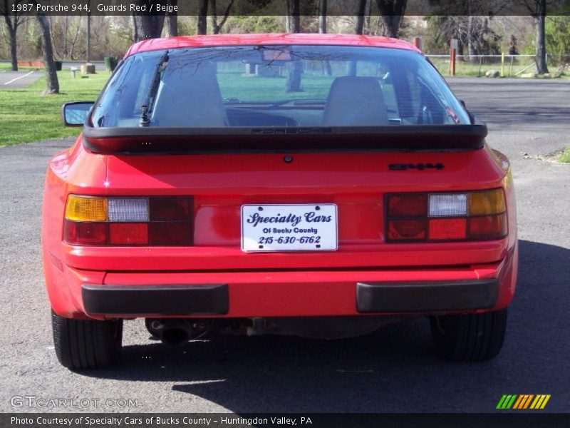 Guards Red / Beige 1987 Porsche 944