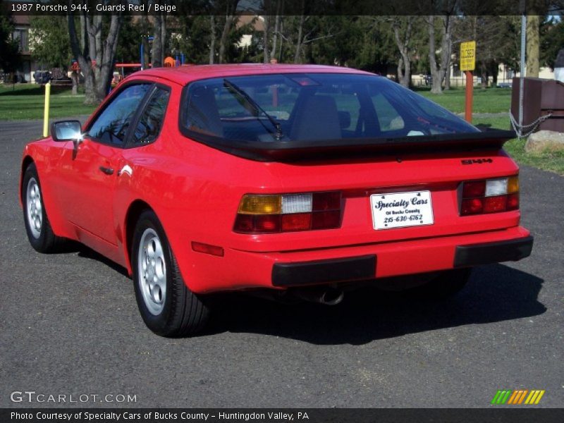 Guards Red / Beige 1987 Porsche 944