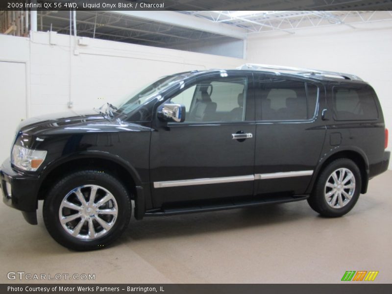 Liquid Onyx Black / Charcoal 2009 Infiniti QX 56 4WD