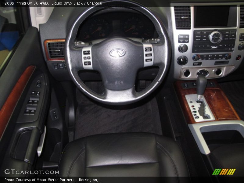 Liquid Onyx Black / Charcoal 2009 Infiniti QX 56 4WD