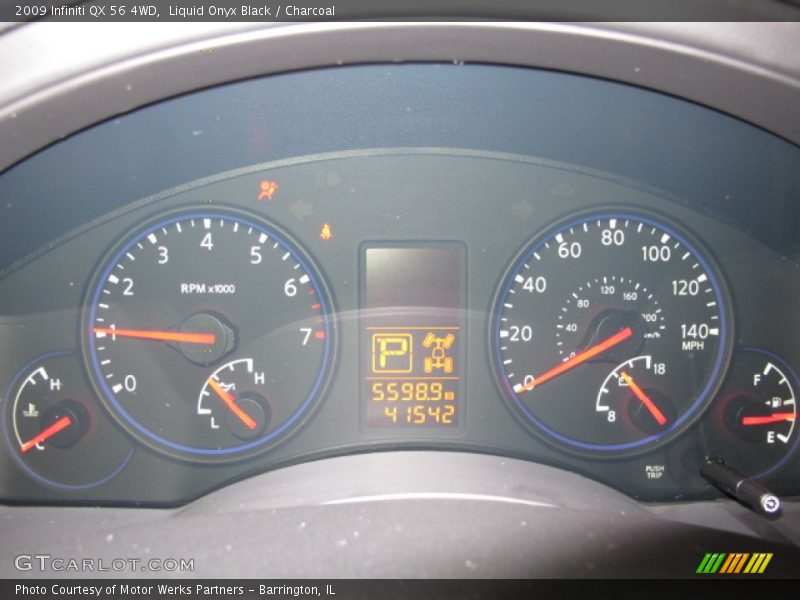 Liquid Onyx Black / Charcoal 2009 Infiniti QX 56 4WD