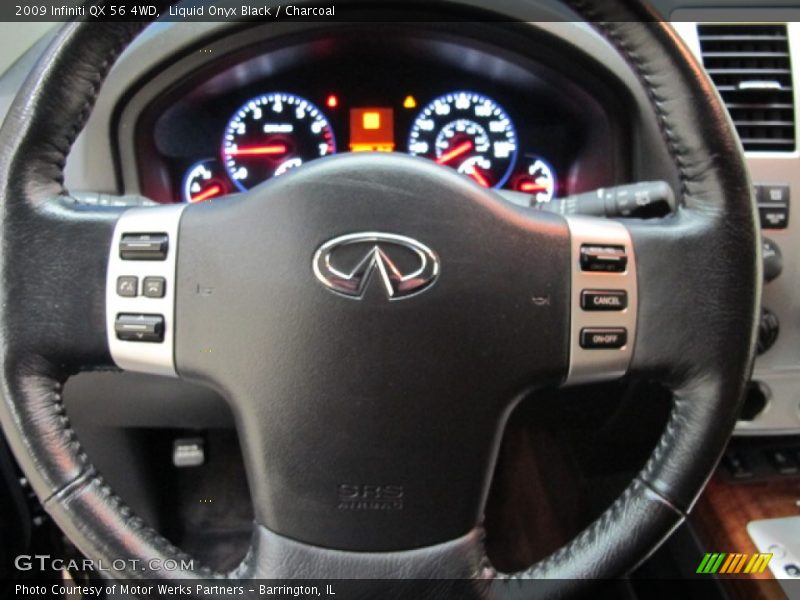 Liquid Onyx Black / Charcoal 2009 Infiniti QX 56 4WD