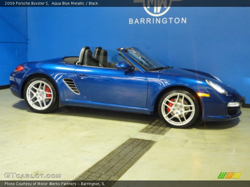 Aqua Blue Metallic / Black 2009 Porsche Boxster S