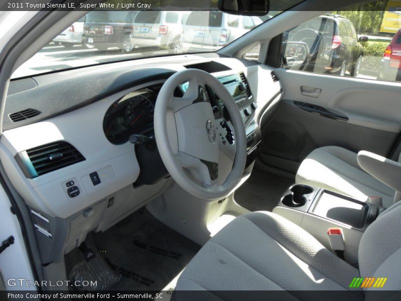 Super White / Light Gray 2011 Toyota Sienna LE