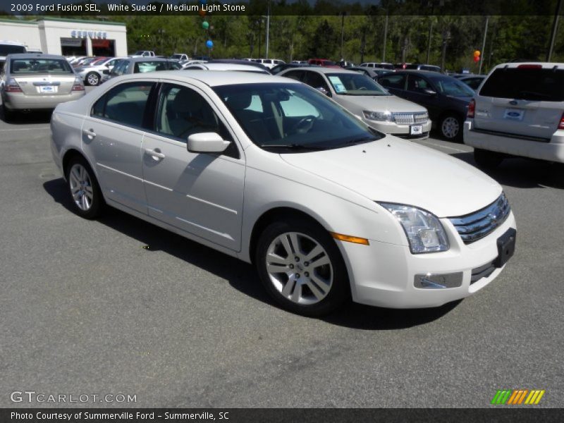 White Suede / Medium Light Stone 2009 Ford Fusion SEL