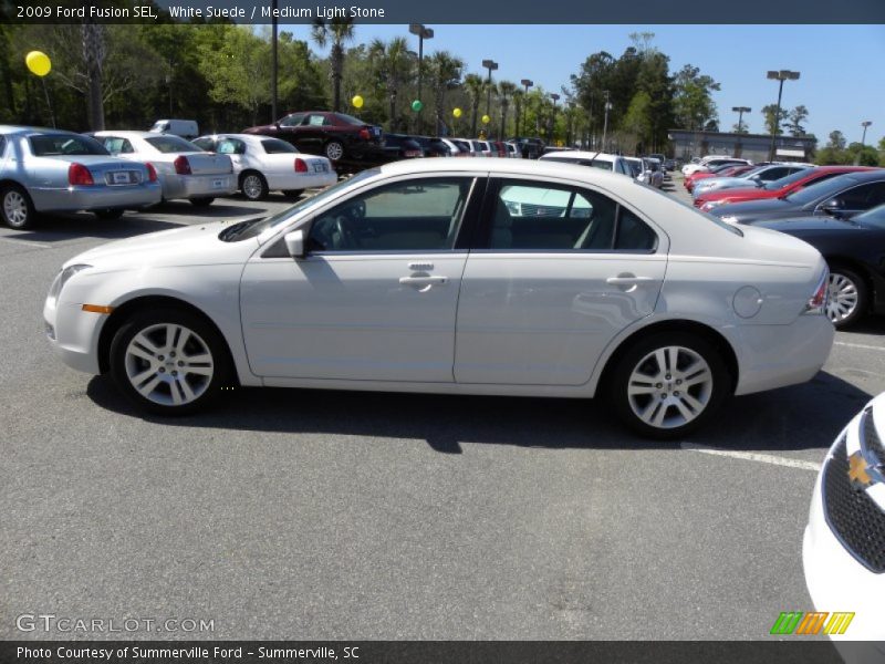 White Suede / Medium Light Stone 2009 Ford Fusion SEL