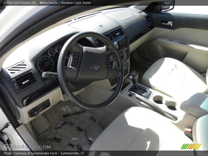 White Suede / Medium Light Stone 2009 Ford Fusion SEL