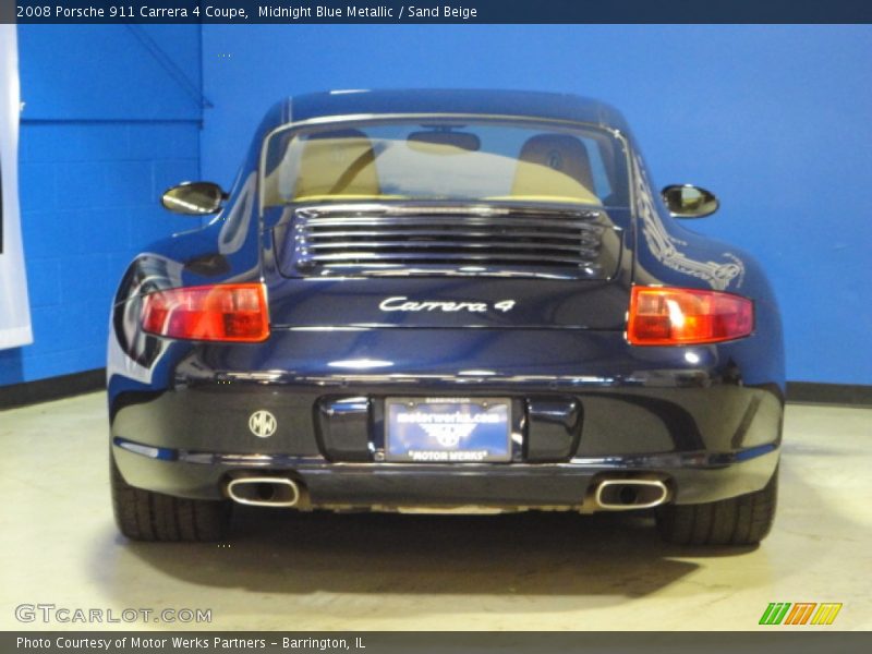 Midnight Blue Metallic / Sand Beige 2008 Porsche 911 Carrera 4 Coupe