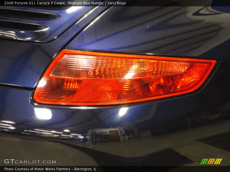 Midnight Blue Metallic / Sand Beige 2008 Porsche 911 Carrera 4 Coupe