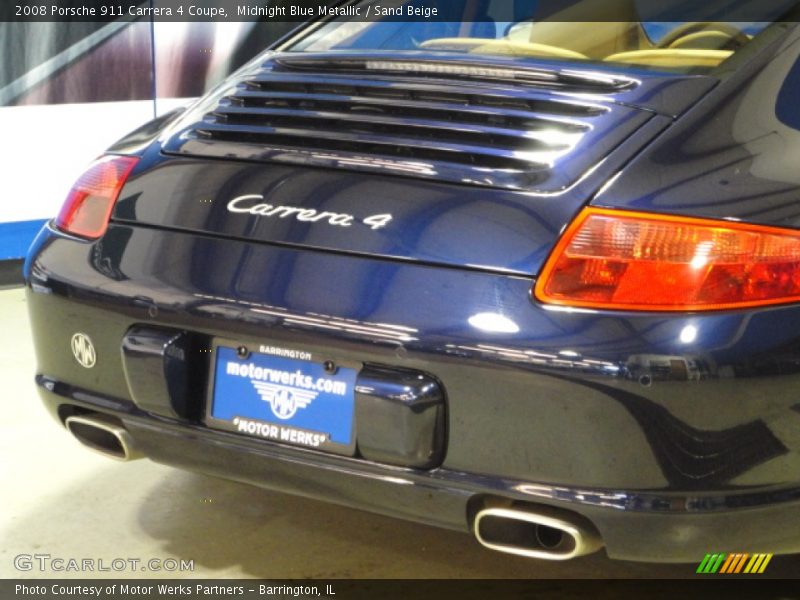 Midnight Blue Metallic / Sand Beige 2008 Porsche 911 Carrera 4 Coupe