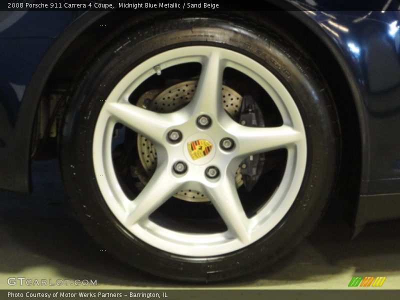 Midnight Blue Metallic / Sand Beige 2008 Porsche 911 Carrera 4 Coupe