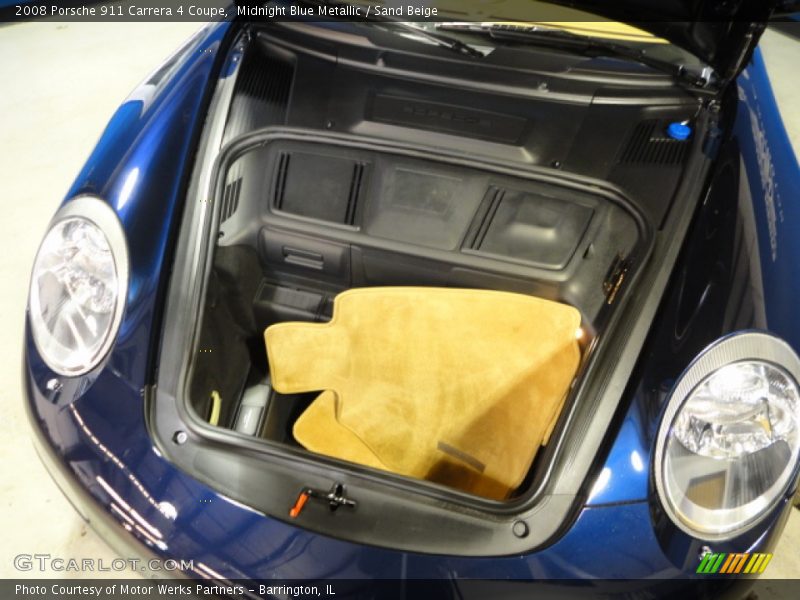 Midnight Blue Metallic / Sand Beige 2008 Porsche 911 Carrera 4 Coupe