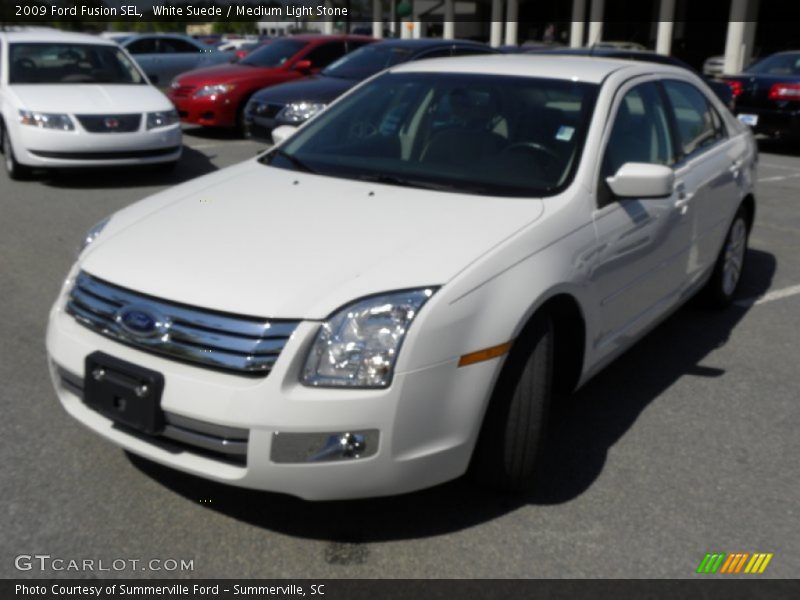 White Suede / Medium Light Stone 2009 Ford Fusion SEL